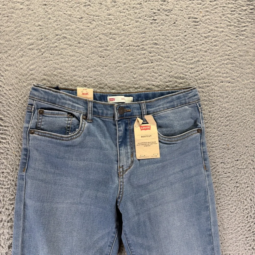Levi's Jeans Girls 14 Blue Cotton Denim Bootcut Faded Streetwear Travel Stretch